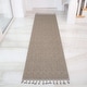 preview thumbnail 2 of 6, LOOM & LUXE Collection 2X8 Mocha/Geometric Area Rug - 96" D x 26" W x 0.28" H
