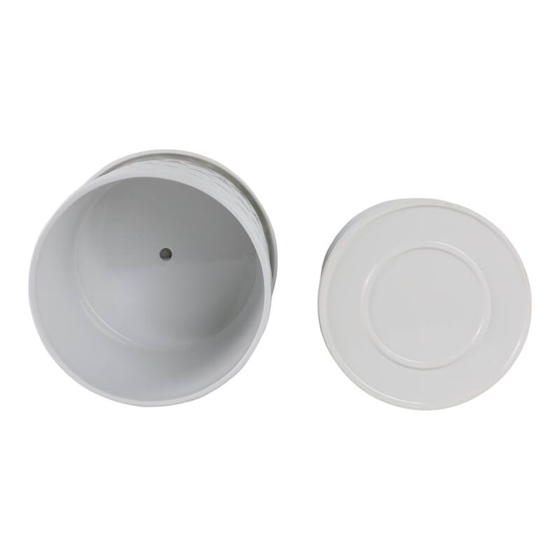 Ceramic Scallop Embossed Planters - Set of 2, 12",10", White - 11.75"