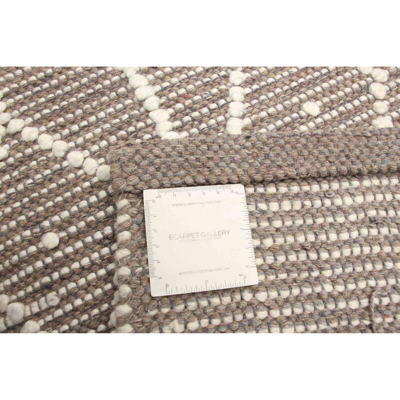 ECARPETGALLERY Braid weave Sienna Brown Wool Rug - 6'0 x 9'4