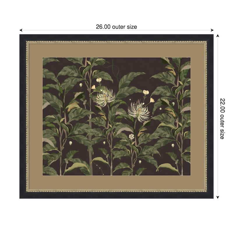 Sivera Midnight by Josie George Wood Framed Wall Art Print - Black - 26 x 22 in