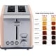 preview thumbnail 28 of 28, Rae Dunn Toaster, Stainless Steel 2 Slice Square Toaster, Wide Slot with 5 Browning Levels, with Bagel, Defrost
