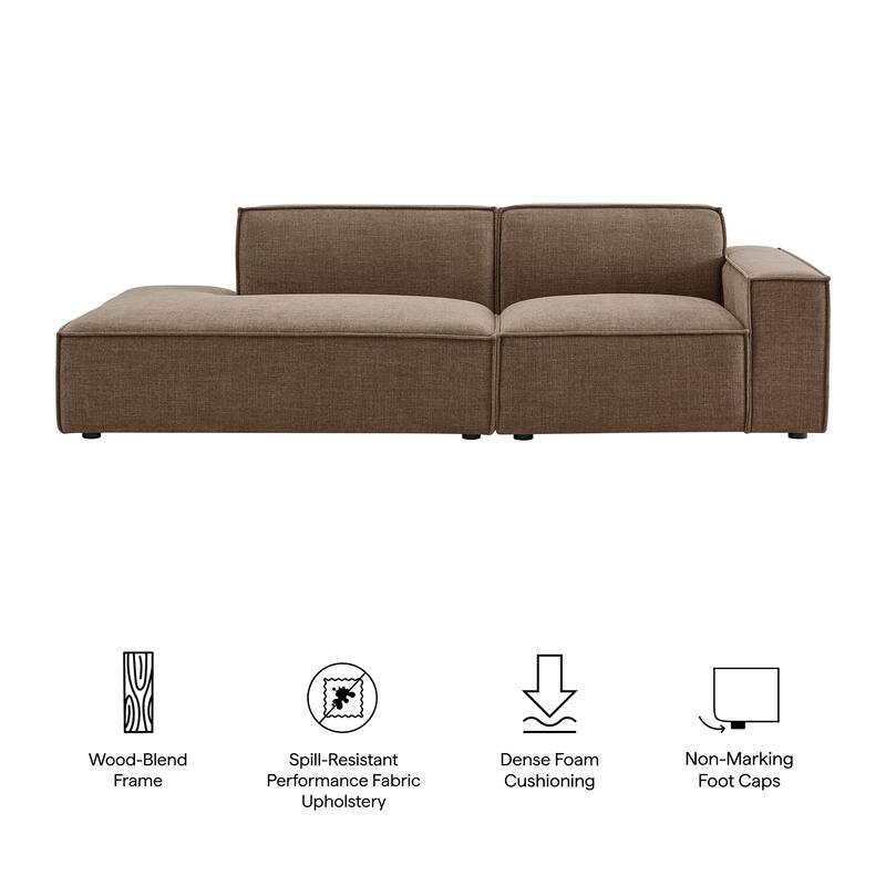 Restore 2-Piece Performance Fabric Upholstered Modular Loveseat