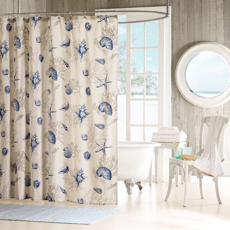 Madison Park Nantucket Cotton Shower Curtain
