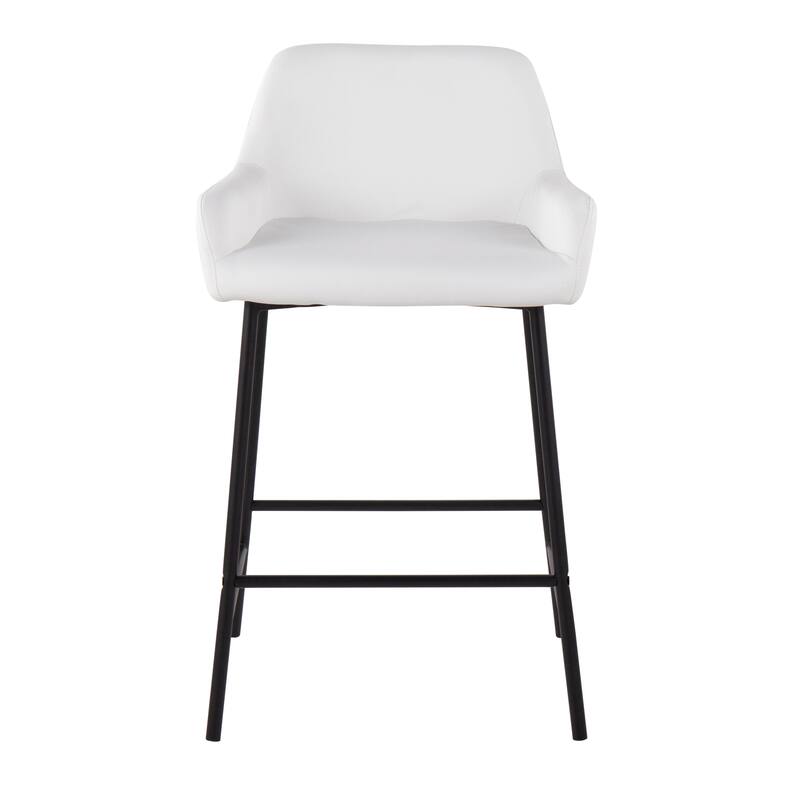 Carbon Loft Galotti Black Fixed-Height Upholstered Counter Stool - Set of 2