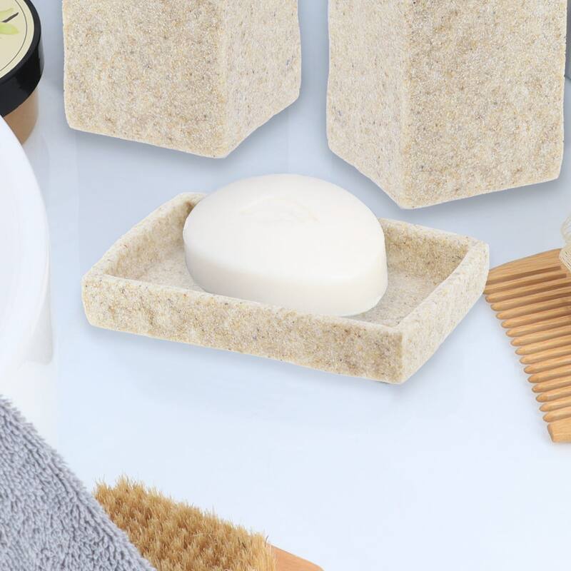 Collection Stone Effect Bath Accessory Set-4 pieces