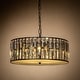 preview thumbnail 6 of 5, 6- Light 20" Black Mondern Farmhouse Crystal Lantern Drum Chandeliers - 20.5"