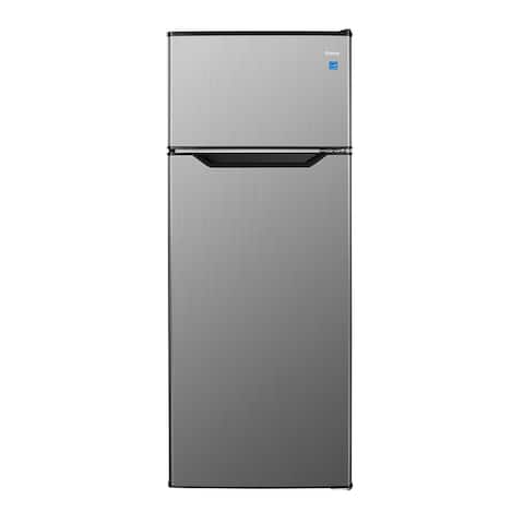 Danby 7.4 cu. ft. Apartment Size Fridge Top Mount in Stainless Steel