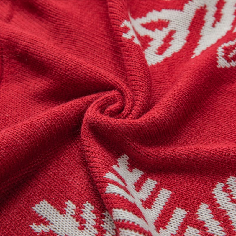 Glitzhome 48"D or 52"D Knitted Acrylic Christmas Tree Skirt