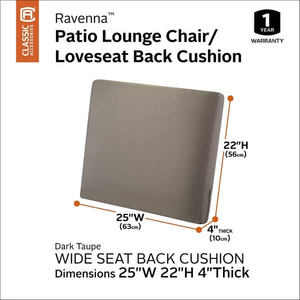 4 Inch Thick Patio Lounge Back Cushion Foam