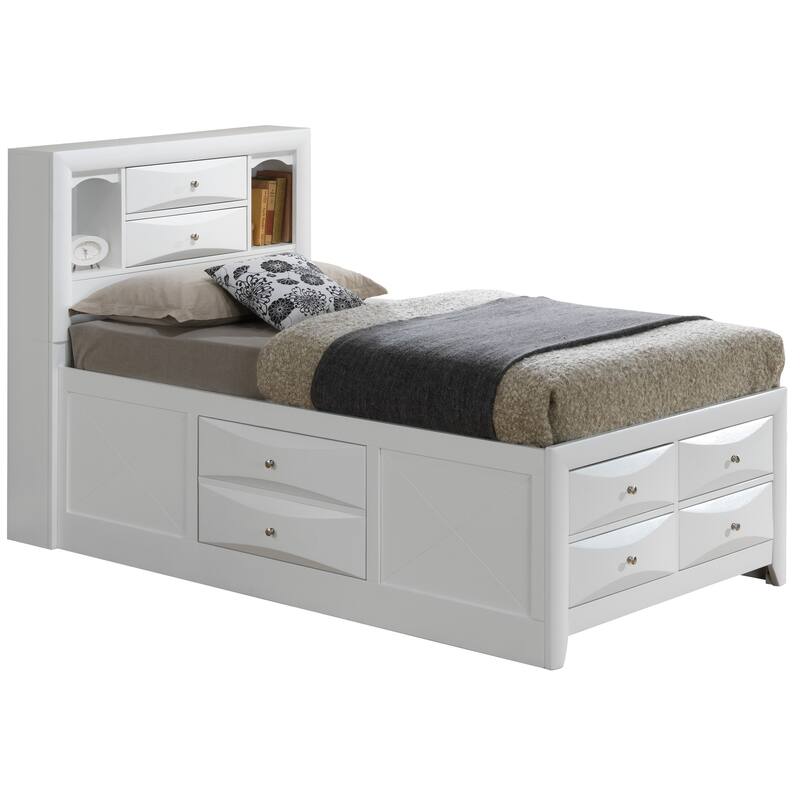 Glory Furniture Marilla Storage Bed - White - Twin