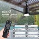 preview thumbnail 5 of 14, 42 Inch Outdoor Ceiling Fan with Light, Dimmable LED, Reversible DC Motor, 6-Speed Remote Control, Matte Black Patio Fan
