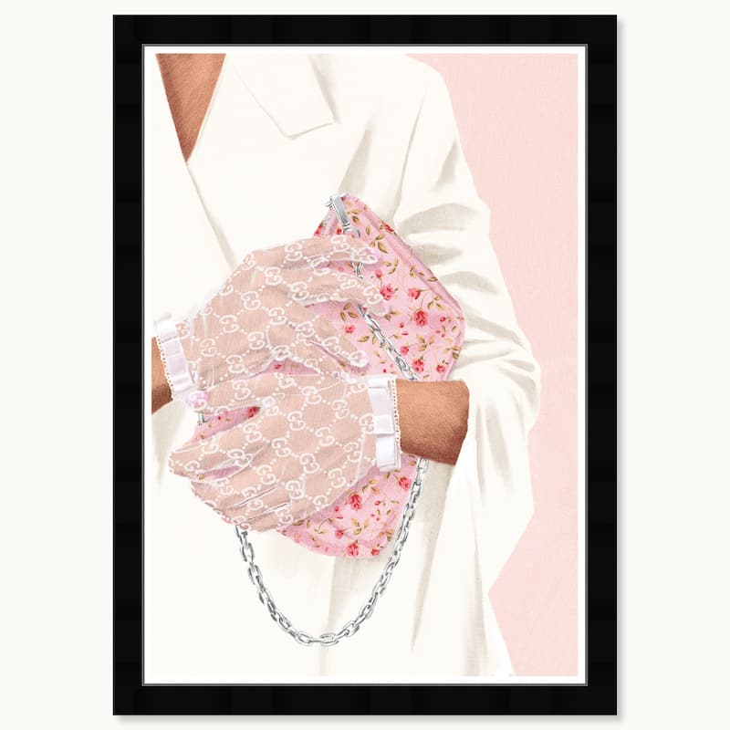 Wynwood Studio Prints Fashion Glam Treasured Handbag Clear Wall Art