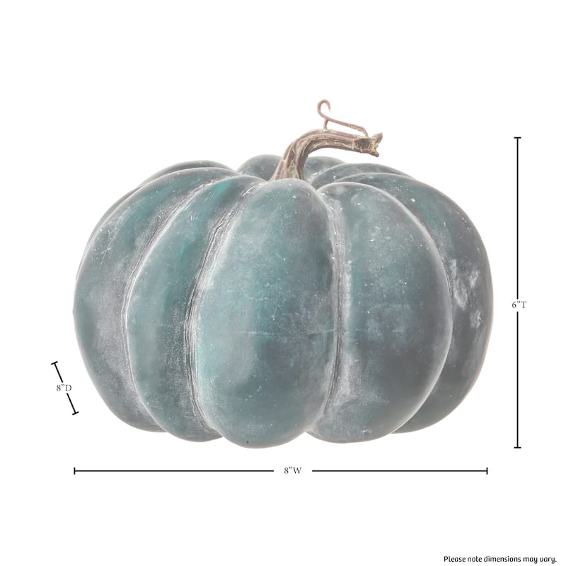 8" Waterproof Weathered Pumpkin W/Stem