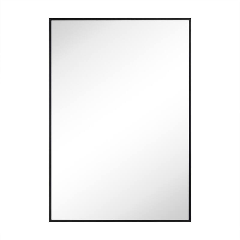 TEHOME Velin Recessed and Surface Mount Bathroom Medicine Cabinet with Mirror Square Cornered Metal Framed Rounded Rectangle