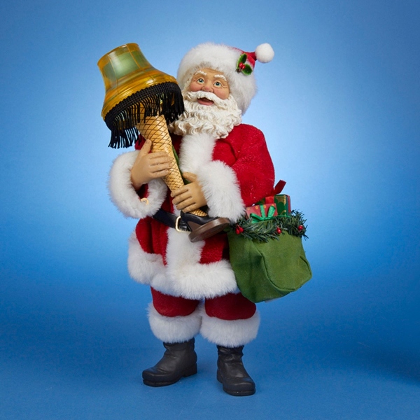 10 Red White Christmas Story Leg Lamp Santa Light Table Top Figure