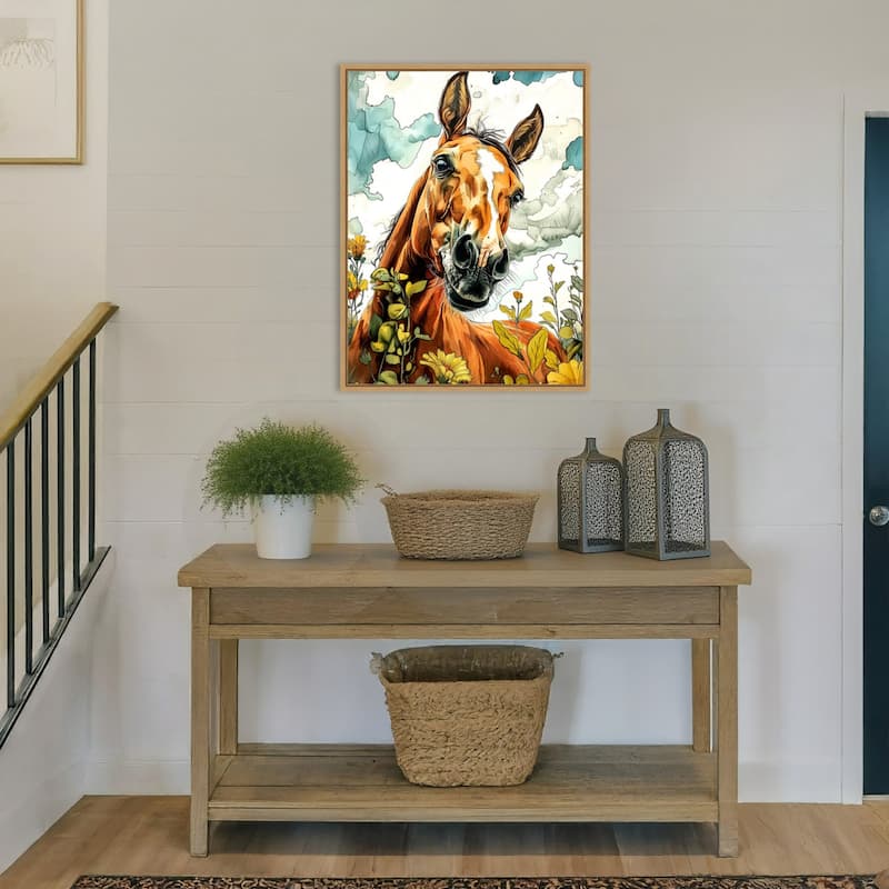 Horse Sky by Justyna Jaszke Framed Canvas Wall Art