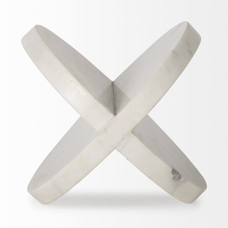 Sophia 5.5 L x 5.5 W x 8.5 H White Marble Decor Stand