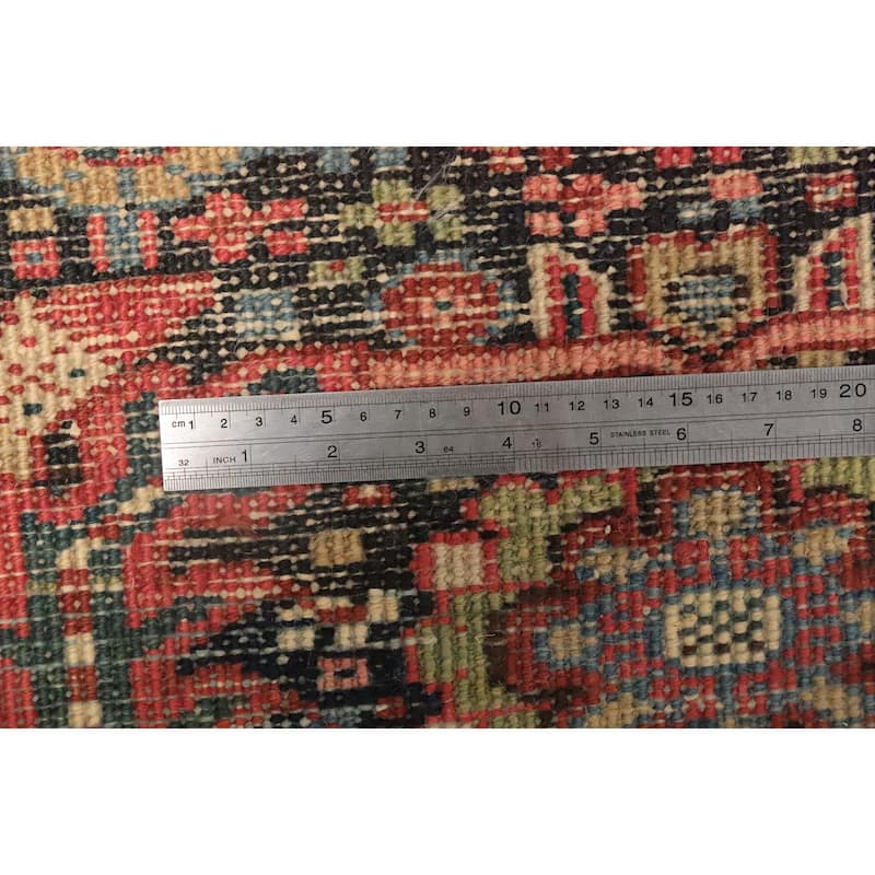 Hand Knotted Oriental 100% Wool Carpet Traditional Medallion Oranges & Rust Heriz (serapi) Area Rug - 12' 11'' X 8' 11''