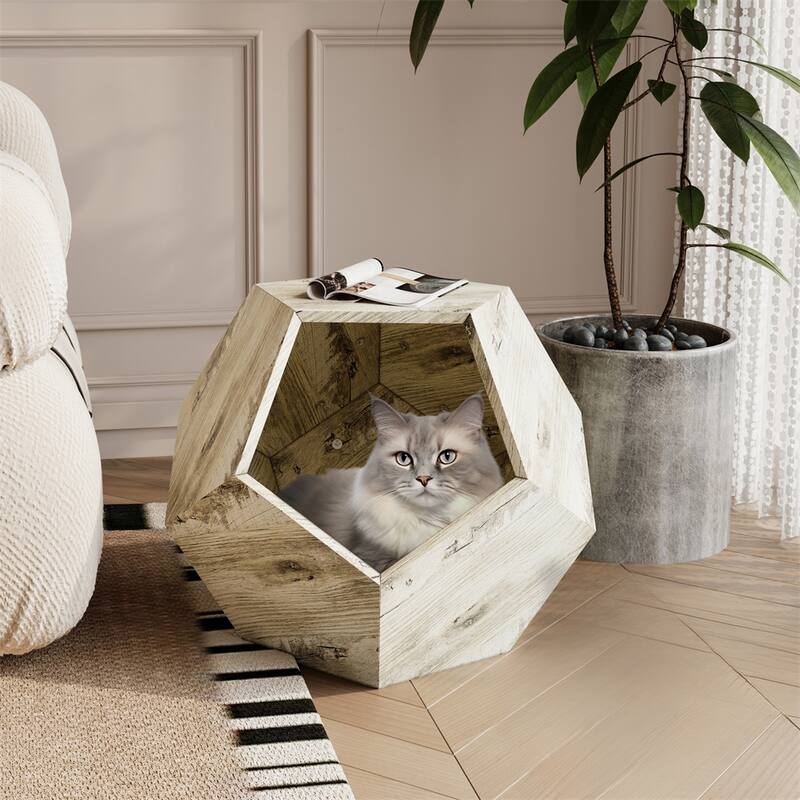 25.98'' Modern Sofa Side Table, MDF Multifunctional Furniture