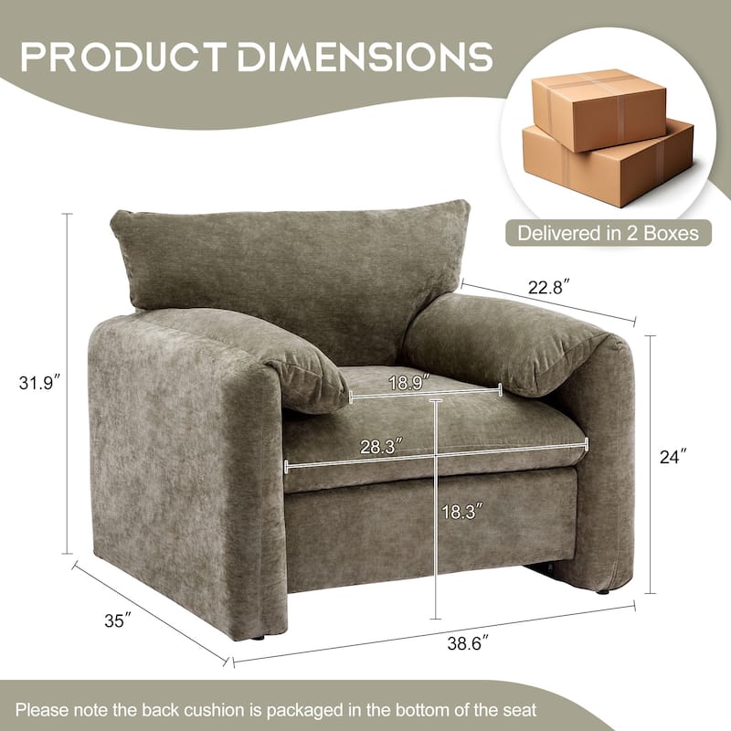 Modern Style Oversized Accent Chair for Living Room,Bedroom