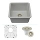 preview thumbnail 41 of 47, Lexicon Undermount Quartz 15 Inch Single Bowl Kitchen Sink Kit