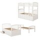 preview thumbnail 9 of 20, Twin Bunk Bed with Trundle, Ladder, Safety Rail and 3 Drawers