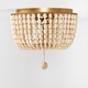preview thumbnail 9 of 8, SAFAVIEH Lighting Fidelma Boho Beaded 2-light LED Flush Mount - 13" W x 13" D x 12" H