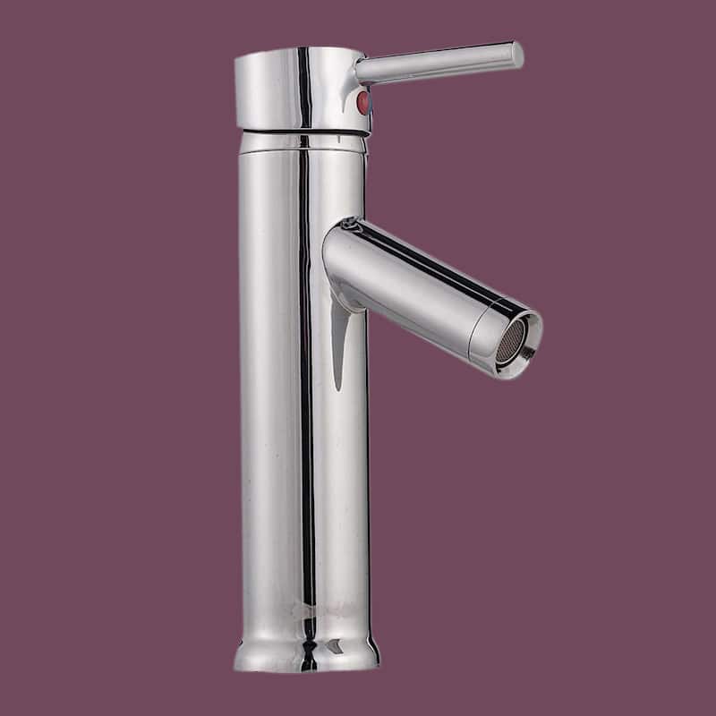 Chrome Plated Solid Brass Bathroom Faucet Single Hole Handle 10" H Renovators Supply