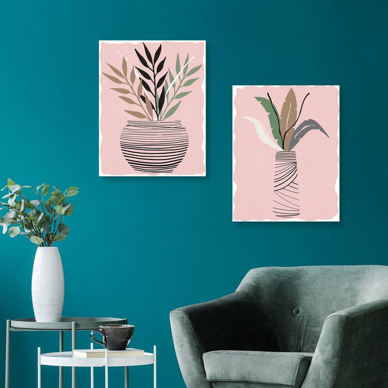 Wired Palm I, Wired Palm II by Daniela Santiago Canvas Art Prints