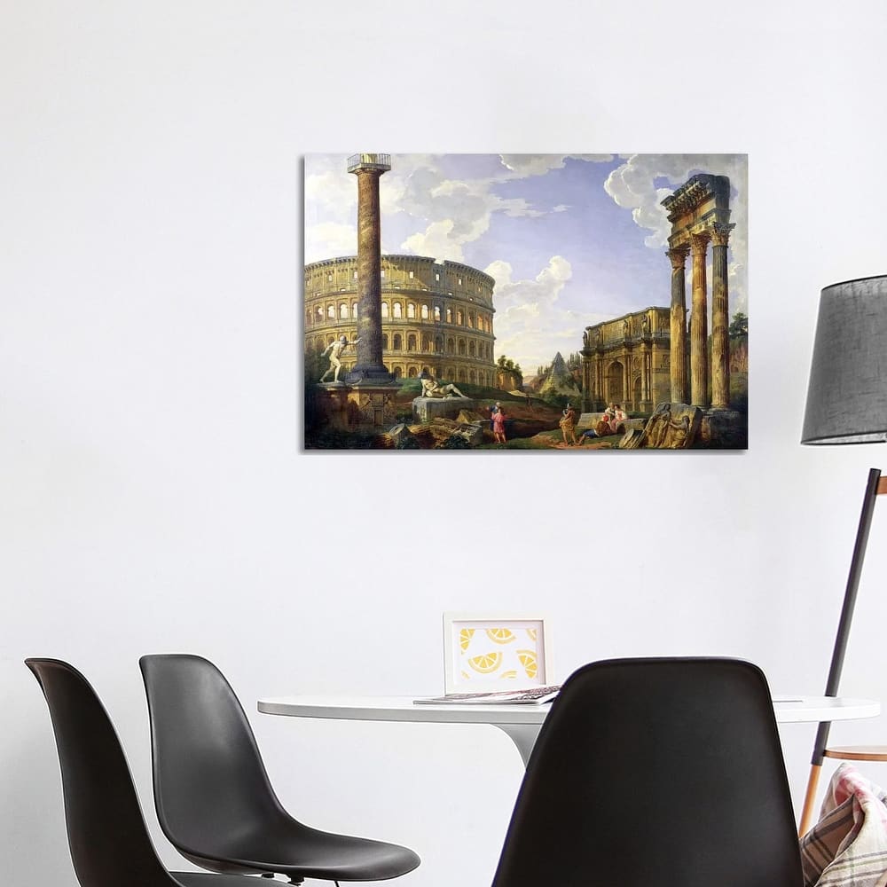 iCanvas "Roman Capriccio (Ruins With Colosseum) " by Giovanni Paolo Panini Canvas Print