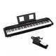 preview thumbnail 1 of 6, Full Weighted Keyboard Piano 88 Keys With Built-In Speakers, Portable Power Supply Black - 51x14.5x8in