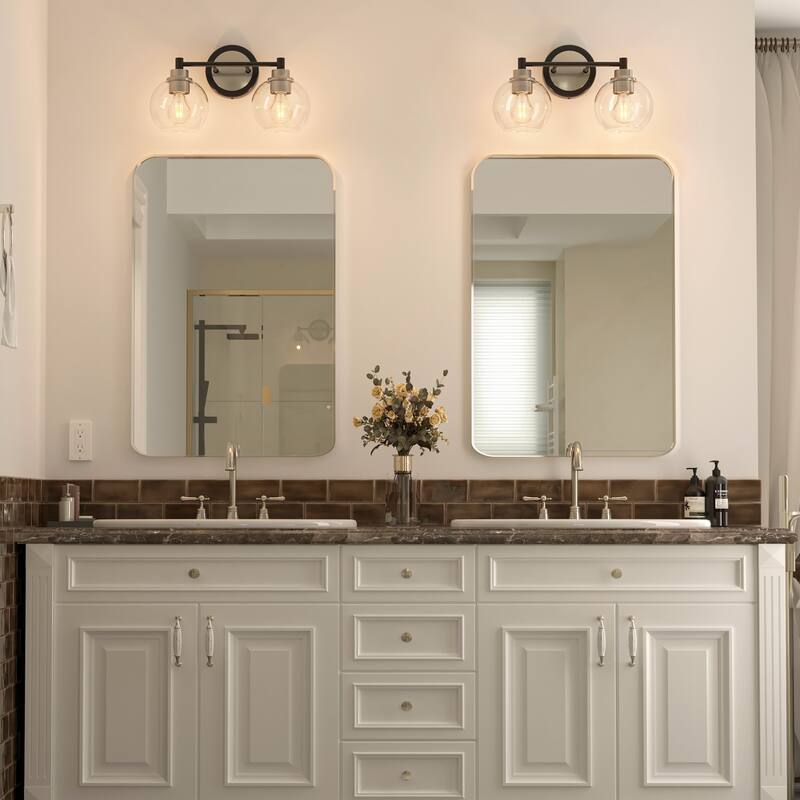 Dimmable Bathroom Vanity Light Globe Glass Shades