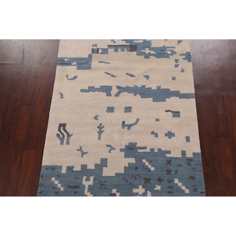 Abstract Modern Oriental Wool Area Rug Hand-tufted Decorative Carpet - 5'0" x 8'0"