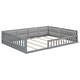 preview thumbnail 20 of 22, Full Size Wood Toddler Bed with Guardrail and Upholstered Pillow