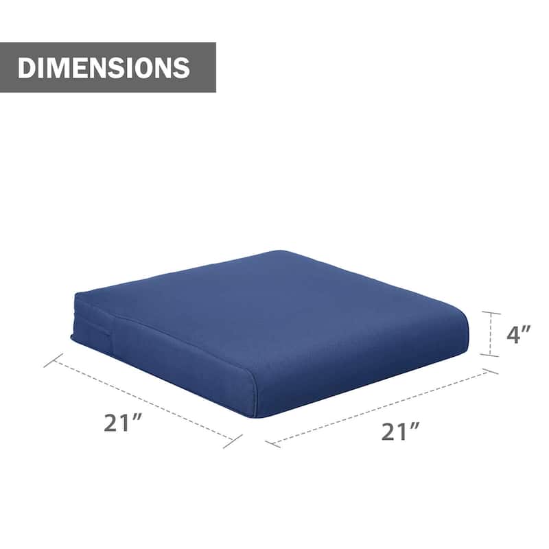 Aoodor Outdoor Removable Chair Cushion with Hidden Zipper（Set of 2）