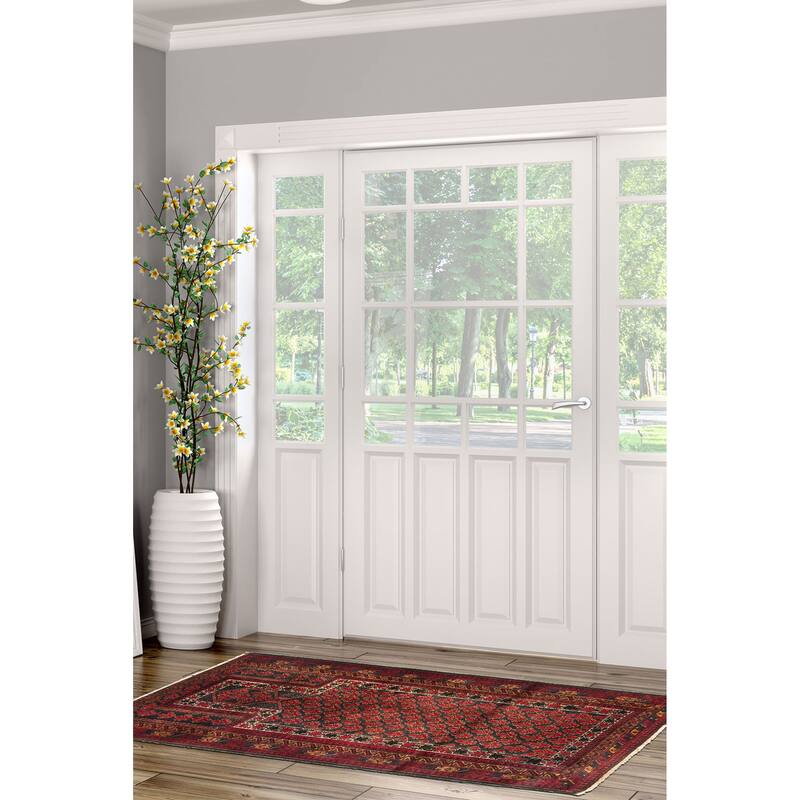 ECARPETGALLERY Hand-knotted Teimani Dark Grey Wool Rug - 2'8 x 4'8