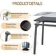 preview thumbnail 7 of 25, 55” Rectangular Kitchen Dining Table Sintered Stone Tempered Glass Top with Metal Frame Table