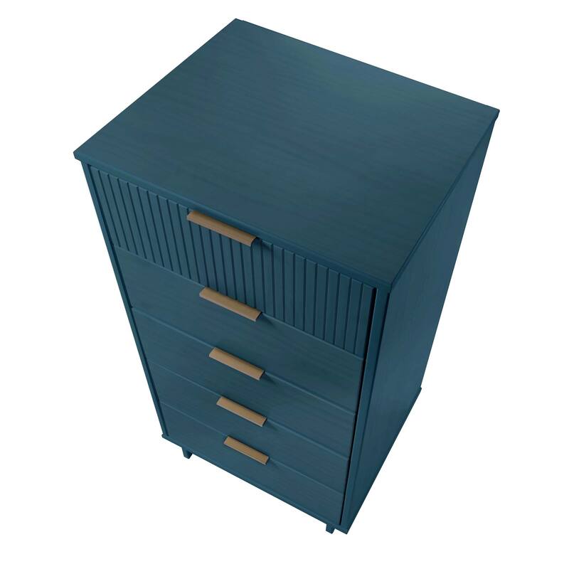 Manhattan Comfort 3-Piece Granville Modern Solid Wood Tall Chest Double Dresser Set