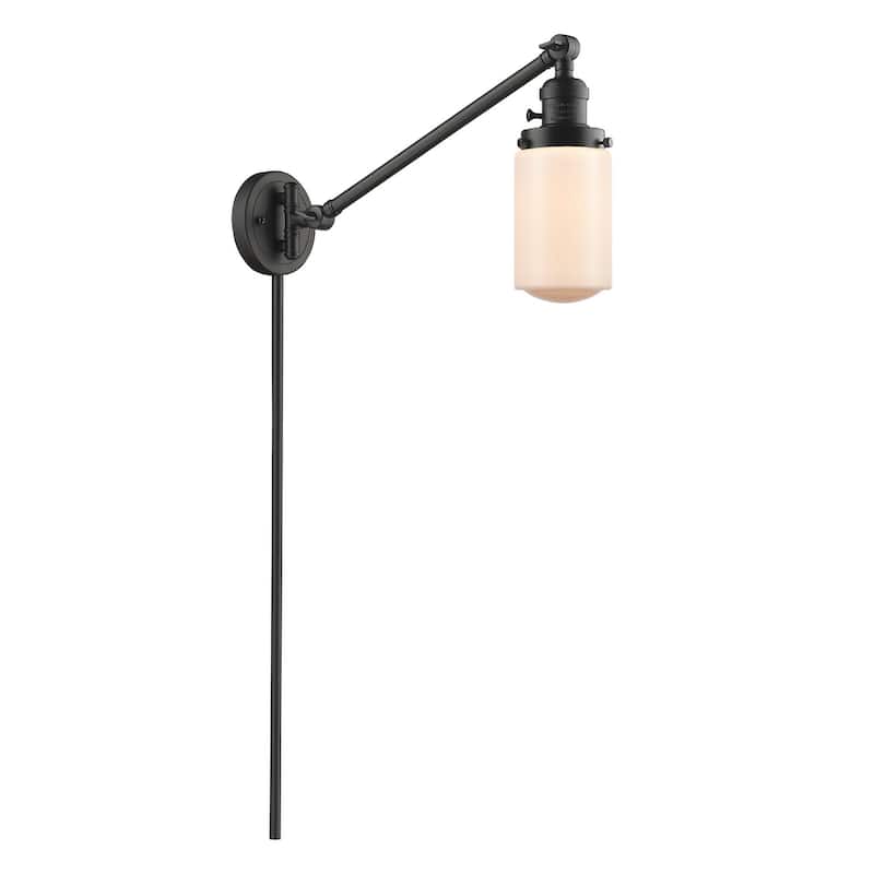 Innovations Lighting Dover 26" Tall Bathroom Sconce - Oil Rubbed Bronze / Matte White Cased
