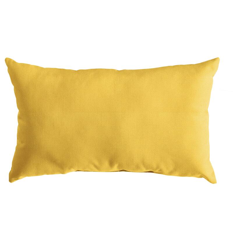 Sunbrella Canvas Indoor/Outdoor 13x20 Knife Edge Pillow (Single) - 13 in H x 20 in W x 6 in D - Canvas Sunflower