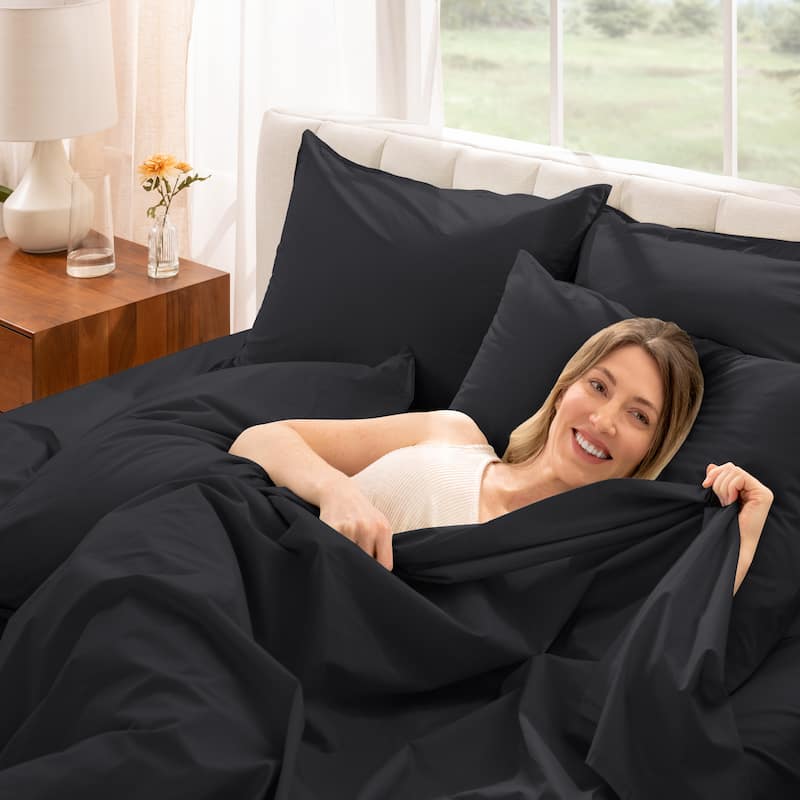 Bare Home Organic Cotton Sheet Set - Crisp Percale Weave