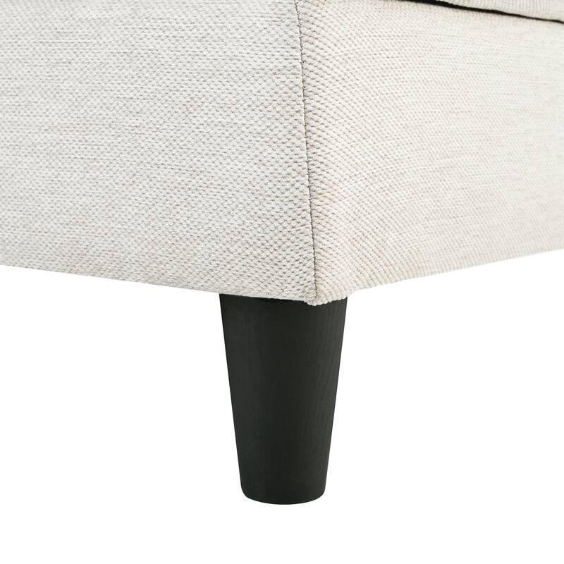 110.5" L-Shaped Convertible Sectional Sofa with Ottoman & 5 Pillows