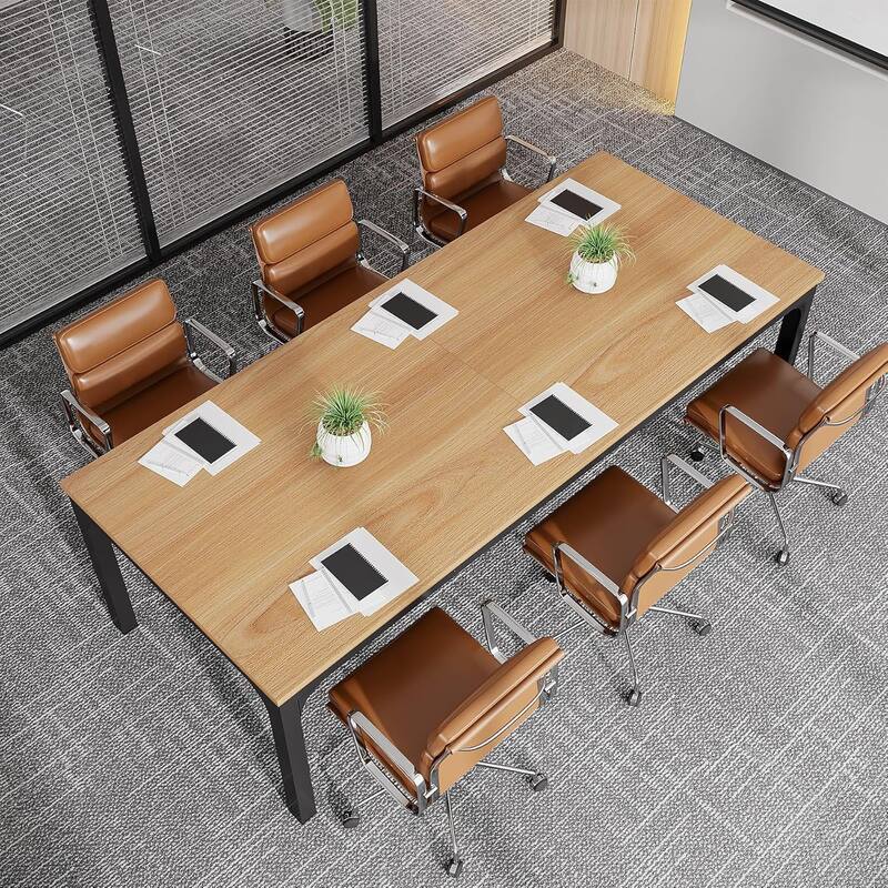 78.74" Large Rectangle Conference Table/Desk, Modern Seminar Meeting Table, Business Tables for Boardroom & Office