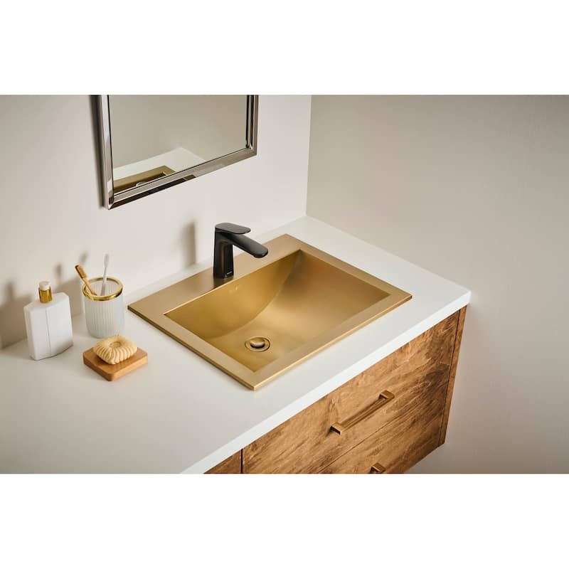 Ruvati Este Single Handle Stacked Short Bathroom Faucet in Matte Black - RVF5135MB - 7'6" x 9'6"