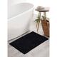 Home Weavers Bellflower Collection Absorbent Cotton Machine Washable Bath Rug 21"x34" - Black