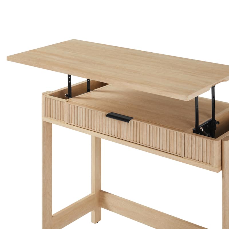 Middlebrook Designs Reeded Lift-Top Desk with Drawer