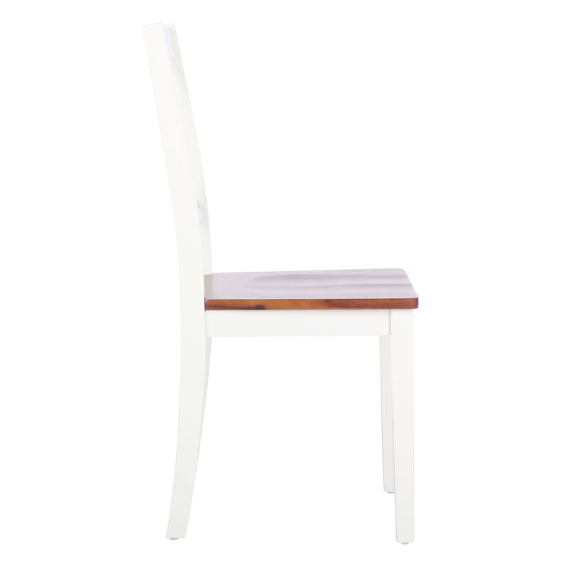 SAFAVIEH Lulla Farmhouse x-Back Dining Chair (Set of 2) - 18.4" W x 19.9" L x 37" H - 18Wx20Dx37H