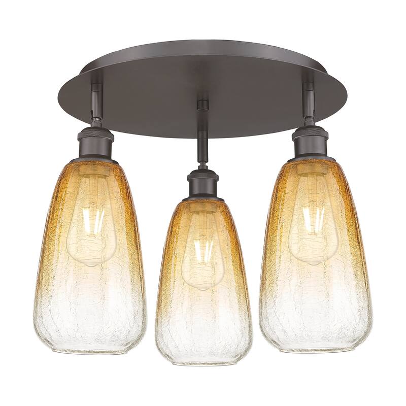 Innovations Lighting Endless Possibilities Ballston - Brookhaven Almond - 3 Light 18" Flush Mount