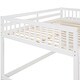 preview thumbnail 18 of 48, Floor Bunk Bed with Movable Storage Cabinet, Include 4 Storage Drawers and 3 Shelves, Solid Wood Bunkbeds Frame for Kids Teens