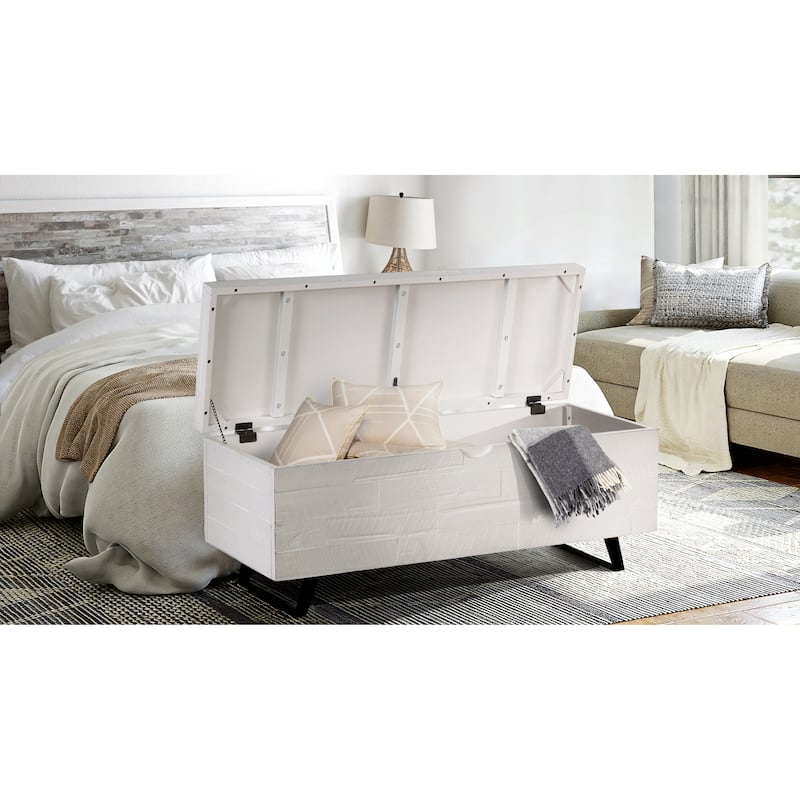 Broadmore 46-inch Acacia Wood Storage Bench